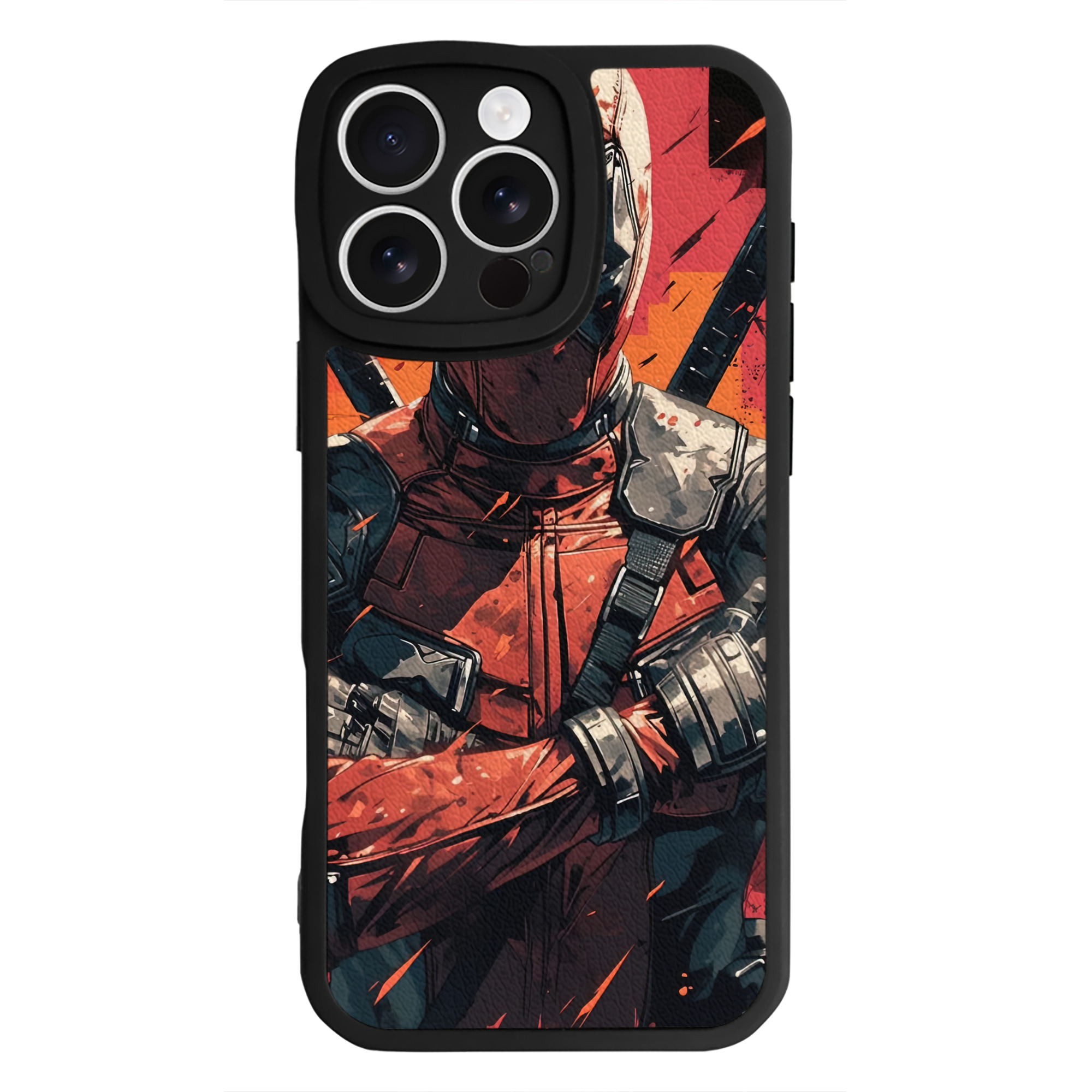 （画像用） Deadpool デッドプール 【iPhone 16シリーズ対応】シリコンスマホケース（レザー調） 材質：シリコン